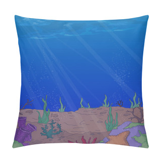 Personality  Under The Sea Vector Background. Pillow Covers