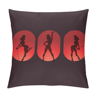 Personality  Poster Design With Silhouette Cabaret Burlesque Pillow Covers
