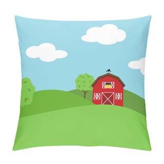 Personality  Cute Cartoon Vector Farm Landscape Pillow Covers