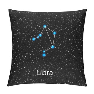 Personality  Libra Vector Zodiac Sign  Bright Stars Pillow Covers