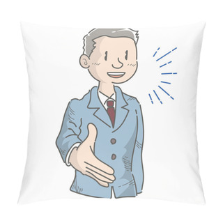 Personality  Gesture Of Businessman  - Handshake Pillow Covers