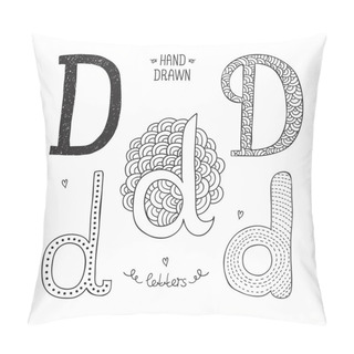 Personality  Vector Hand Drawn Alphabet Pillow Covers