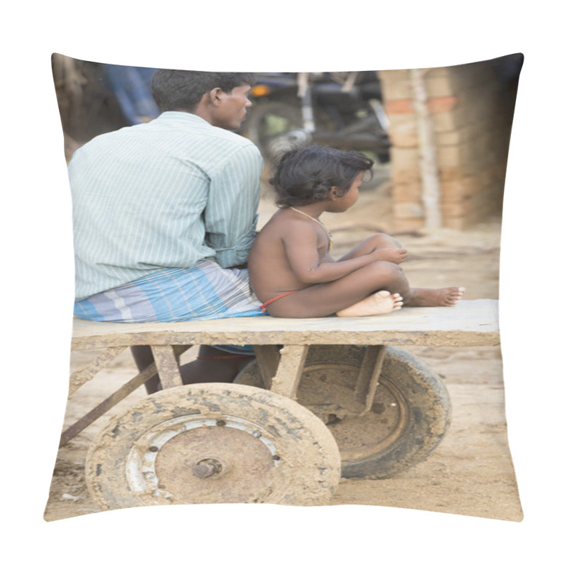 Personality  Scenes of rural life in India pillow covers