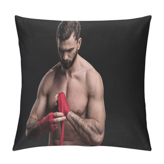 Personality  Sportsman Wrapping Hand In Boxing Bandage Pillow Covers