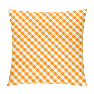 Personality  Gingham Seamless Cross Weave Check Pattern, Orange And White, EPS8 Includes Pattern Swatch That Seamlessly Fills Any Shape, For Arts, Crafts, Fabrics, Picnics, Home Decor, Scrapbooks. Pillow Covers