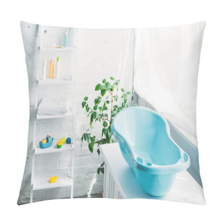 Personality  Plastic Childrens Bathtub On Stand In White Modern Room Pillow Covers
