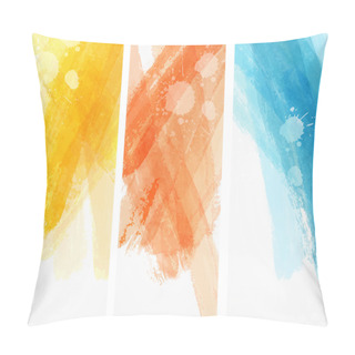 Personality  Watercolor Brushed Lines Banners Pillow Covers