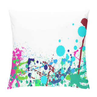 Personality  Colorful Paint Splashes Background Pillow Covers
