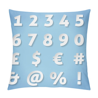 Personality  Paper Numbers And Letters With Transparent Shadow For Any Backgr Pillow Covers