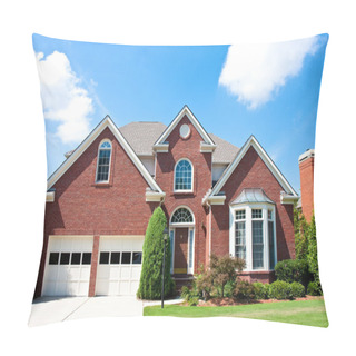 Personality  Red Brick House And Gas Lamp Pillow Covers