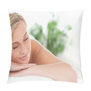 Personality  Close Up Of A Woman Lying On A Lounger Eyes Closed Pillow Covers