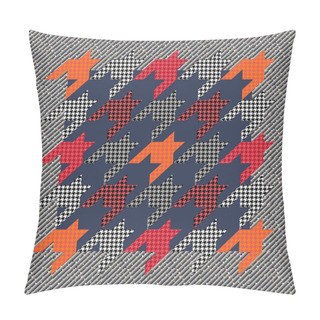 Personality  Trendy Plaid Pattern With Hounds Tooth Print.  Pillow Covers