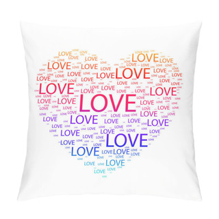 Personality  Heart Of Love. Vector Illustration Pillow Covers