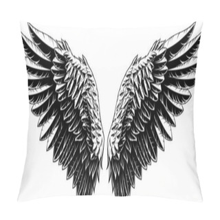 Personality  Vector Illustration, Spread Wings Of An Eagle Pillow Covers