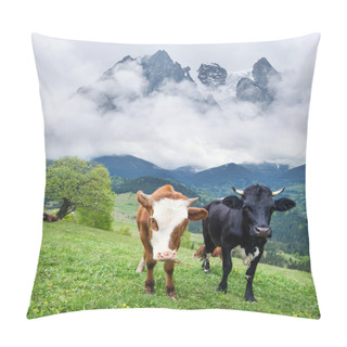 Personality  Cows On Field. Farm Animals  Pillow Covers