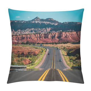 Personality  Monument Valley Road. Highway On Travel Vacation Pillow Covers