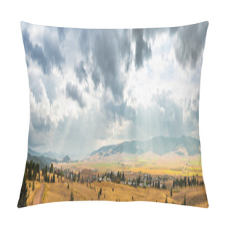 Personality  Scenic Panoramic View From The Mountains Behind Philipsburg, Montana Pillow Covers
