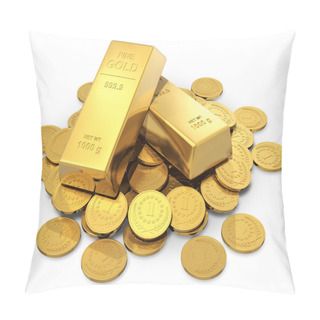 Personality  Gold Ingots And Coins Pillow Covers