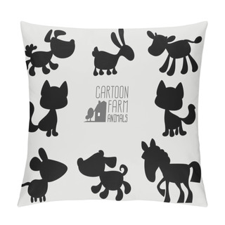Personality  Collection Silhouette Cartoon Farm Animals  Pillow Covers