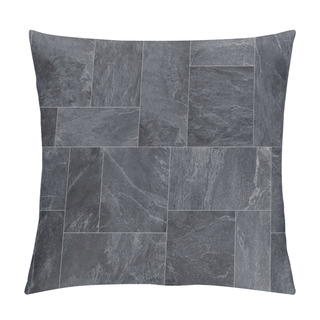 Personality  Black Slate Ceramic Tile, Seamless Texture Map For 3d Graphics Pillow Covers