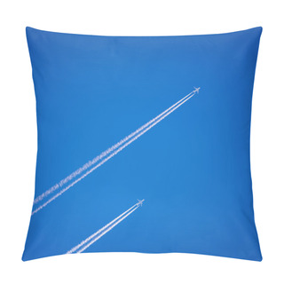 Personality  Two Airplanes In The Sky Pillow Covers