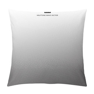 Personality  Abstract Dotted Background. Halftone Wave Effect Vector Backgrou Pillow Covers