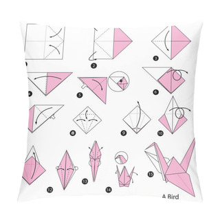 Personality  Step By Step Instructions How To Make Origami A Bird. Pillow Covers