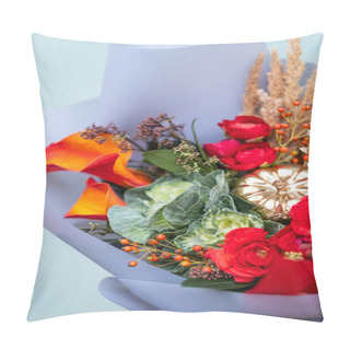 Personality  Beautiful Bright Flowers Bouquet Pillow Covers