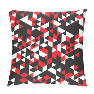 Personality  Abstract  Geometric Pattern Of Red, White And Black Colors Pillow Covers