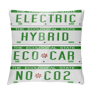 Personality  Electric Hybrid Car Plates Pillow Covers
