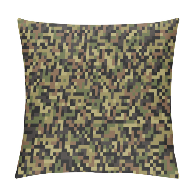 Personality  Seamless forest pixel camouflage pillow covers