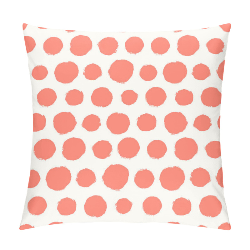 Personality  Seamless Pattern With Painted Polka Dot Texture Pillow Covers