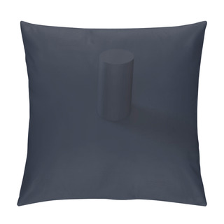 Personality  Navy Blue Cylinder Block 3d Illustration 3d Render Pillow Covers