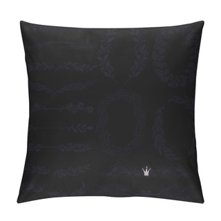 Personality  Set Of Handdrawn Laurels And Wreaths Pillow Covers