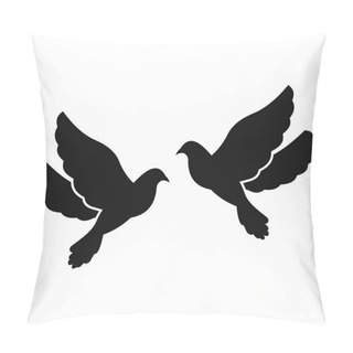 Personality  Two Doves Simple Icon Pillow Covers