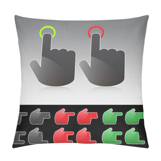 Personality  Various Hand Button Icons Pillow Covers