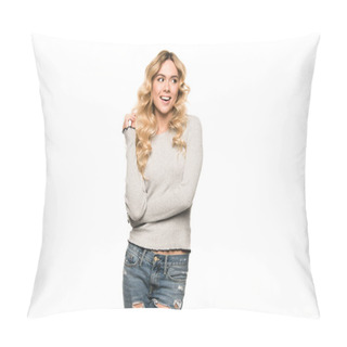 Personality  Attractive Happy Woman Pillow Covers