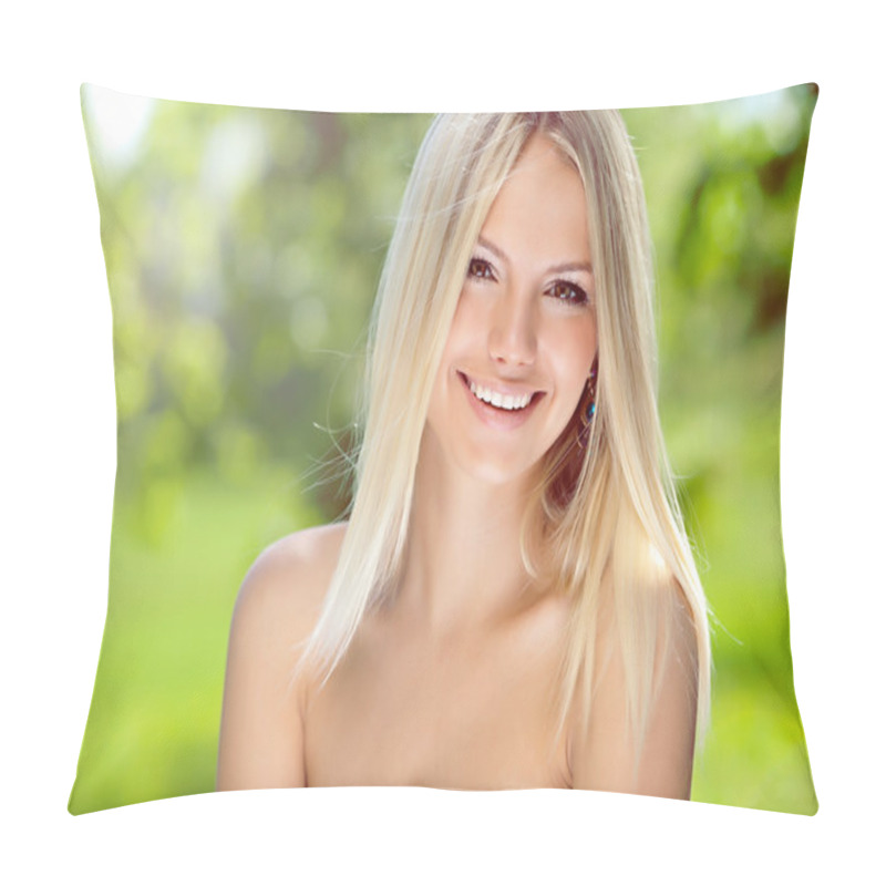 Personality  Young beautiful girl pillow covers