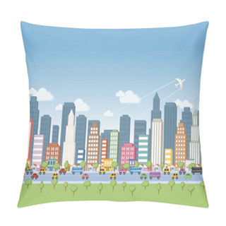 Personality  City Landscape Pillow Covers