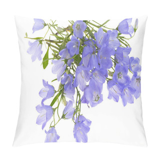 Personality  Blue Bells Isolated On White Background Pillow Covers