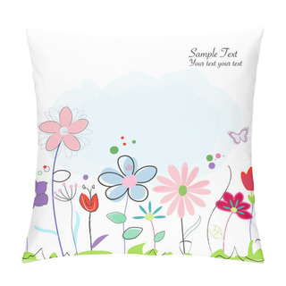Personality  Floral Abstract Spring Flowers Greeting Card Pillow Covers