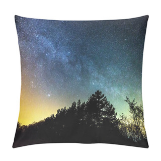 Personality  Starry Night Over Forest Pillow Covers