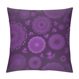 Personality  Seamless Floral Pattern Purple Blossoms And Leaves Pillow Covers