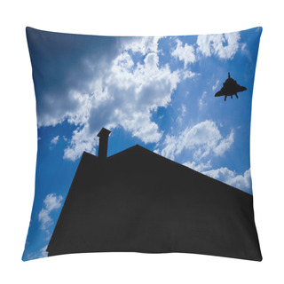 Personality  Silhouette Of House Pillow Covers