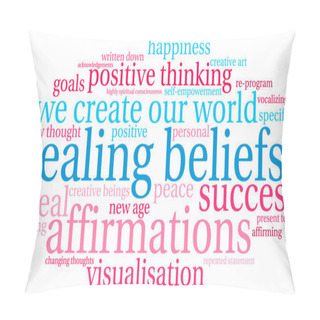 Personality  Healing Word Cloud Pillow Covers
