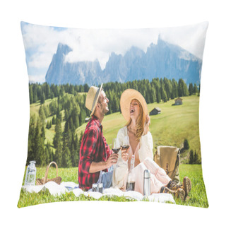 Personality  Beautiful Young Couple Travelling In The Dolomites, Italy - Two Lovers Having A Day Trip In The Nature Pillow Covers