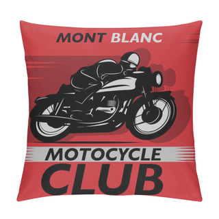 Personality  Abstract Background With The Words Motocycle Club Inside Pillow Covers