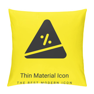 Personality  Ascent Minimal Bright Yellow Material Icon Pillow Covers