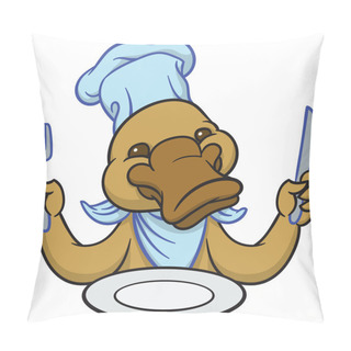 Personality  Cartoon Platypus With Knife And Fork Pillow Covers