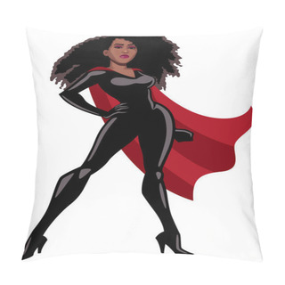 Personality  Superheroine Black On White Pillow Covers
